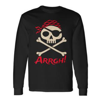 Pirate Argh Boys And Girls Arrgh Pirate Long Sleeve T-Shirt - Seseable