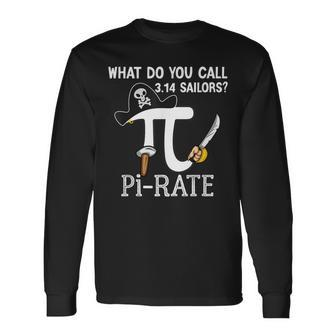 Pirate Pi Math Pi Day Math Science Long Sleeve T-Shirt - Monsterry UK