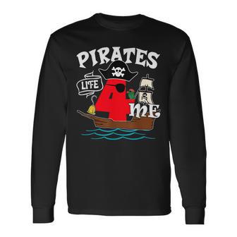 Pirates Life 4 Me 4Th Birthday Boy 4 Years Old Birthday Vibe Long Sleeve T-Shirt - Seseable