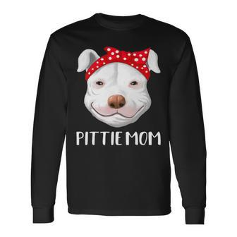 Pitbull Dog Lovers Pittie Mom Pit Bull Long Sleeve T-Shirt | Mazezy