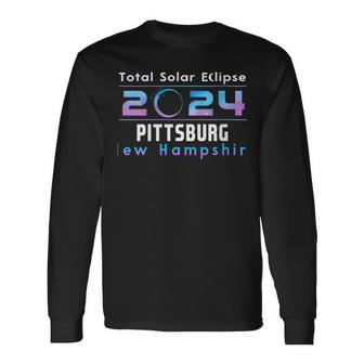 Pittsburg New Hampshire Eclipse 2024 Total Solar Eclipse Long Sleeve T-Shirt | Mazezy CA
