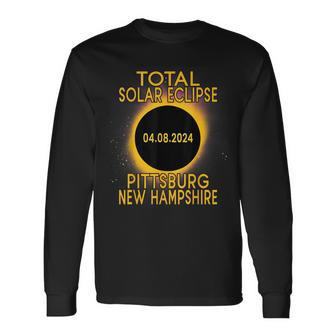 Pittsburg New Hampshire Total Solar Eclipse 2024 Long Sleeve T-Shirt | Mazezy DE