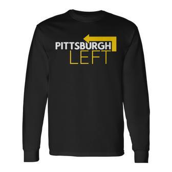 Pittsburgh Left Driving Black And Yellow Long Sleeve T-Shirt - Monsterry UK