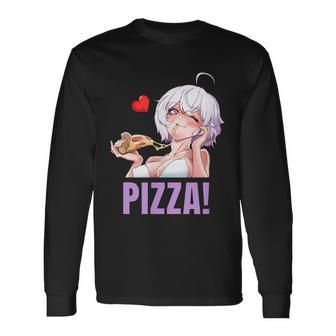 Pizza Lover Anime Langarmshirts - Seseable