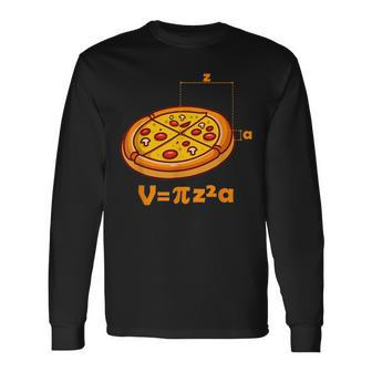 Pizza Nerd Geek Mathematik Witz Naturwissenschaft Formula Langarmshirts - Seseable