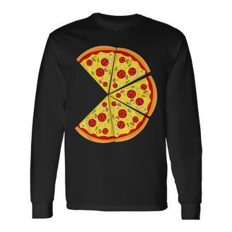 Pizza Pie & Slice Dad And Son Matching Pizza Father's Day Long Sleeve T-Shirt - Monsterry