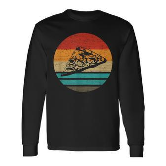 Pizza Slice Retro Style Vintage Long Sleeve T-Shirt - Monsterry CA