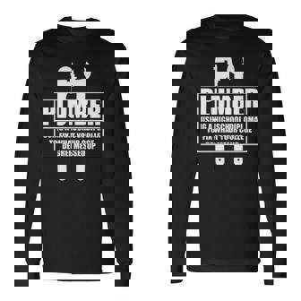 Plumber Craftsman Pipe Fitter Saying Plumbing Long Sleeve T-Shirt | Mazezy