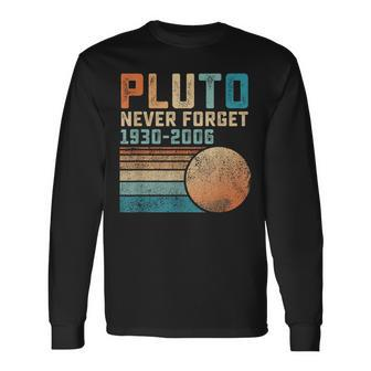 Pluto Never Forget 1930-2006 Vintage Langarmshirts, Retro Design - Seseable