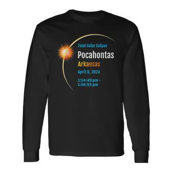 Pocahontas Arkansas Ar Total Solar Eclipse 2024 1 Long Sleeve T-Shirt - Monsterry UK