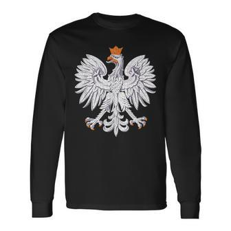 Poland Eagle Polish Symbol Sign Vintage Retro Langarmshirts - Seseable