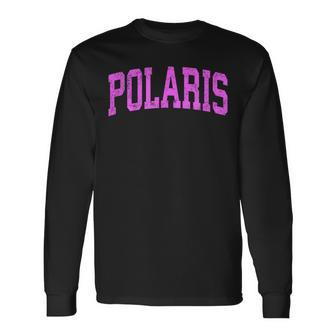 Polaris Montana Mt Vintage Athletic Sports Pink Long Sleeve T-Shirt - Monsterry CA