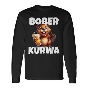 Polen Bober Kurwa Meme Bóbr Kurwa Polnisch Bier Bober Langarmshirts - Geschenkecke