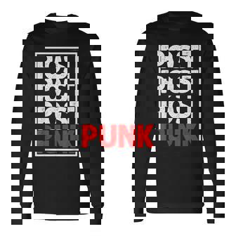 Post Punk Punker Rocker Música Punk Rock Camiseta de manga larga - Regaloses