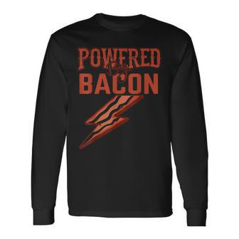 Powered By Bacon Long Sleeve T-Shirt - Monsterry DE