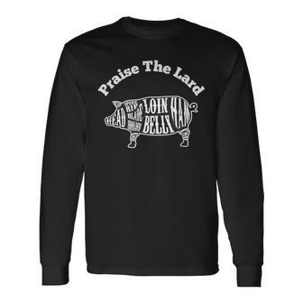 Praise The Lard Pig Butcher Long Sleeve T-Shirt - Monsterry