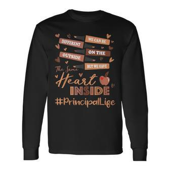 Principal We Can Be Different Black History Month Long Sleeve T-Shirt - Thegiftio UK