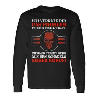 Problem Skull Enemies Nordic Mythology & Viking Langarmshirts - Seseable