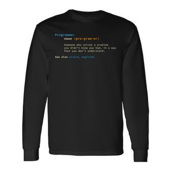 Programmer Developer Computer Scientist Geek Coder C Nerd Langarmshirts - Seseable