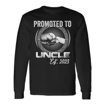 Promoted To Uncle 2023 First Time Fathers Day New Uncle Long Sleeve T-Shirt - Monsterry AU