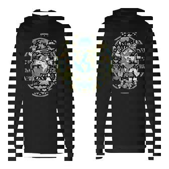 Protect Bees Aid Animals & Upcycle Plastics For Earth Day Long Sleeve T-Shirt - Thegiftio UK