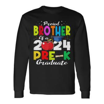 Proud Brother Of Pre-K Graduate 2024 Graduation Brother Long Sleeve T-Shirt - Seseable