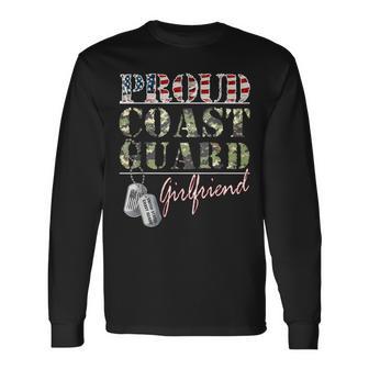 Proud Coast Guard Girlfriend American Veteran Military Long Sleeve T-Shirt - Monsterry UK