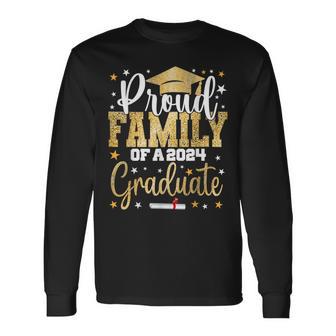 Proud Family Of A 2024 Graduate Class Senior Graduation Long Sleeve T-Shirt - Monsterry UK