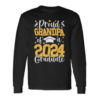 Proud Grandpa Of A Class Of 2024 Graduate Matching Family Long Sleeve T-Shirt - Seseable