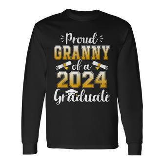 Proud Granny Of A Class Of 2024 Graduate Senior Graduation Long Sleeve T-Shirt - Seseable
