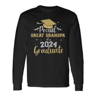 Proud Great Grandpa Class Of 2024 Graduate Senior Graduation Long Sleeve T-Shirt - Monsterry