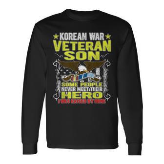 Proud Korean War Veteran Son Military Veterans Child Long Sleeve T-Shirt - Monsterry DE