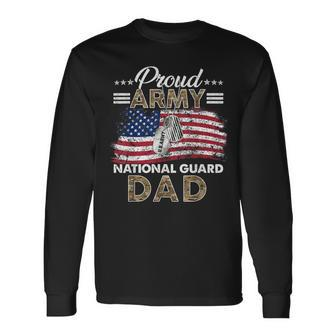 Proud National Guard Dad American Veteran Long Sleeve T-Shirt - Monsterry UK