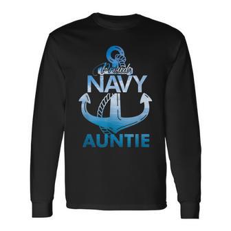 Proud Navy Auntie Lover Veterans Day Long Sleeve T-Shirt - Monsterry DE