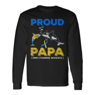 Proud Papa Welttag Zur Aufklärung Über Das Down-Syndrom Niedlicher Orca T21 Langarmshirts - Geschenkecke