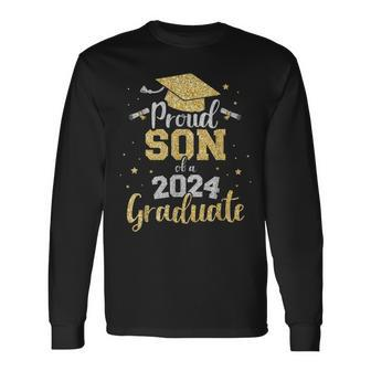 Proud Son Of A Class Of 2024 Graduate Senior Graduation Long Sleeve T-Shirt - Monsterry AU