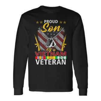 Proud Son Of A Vietnam Veteran Proud Vietnam Veteran's Long Sleeve T-Shirt - Monsterry