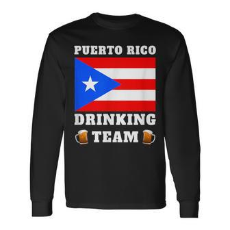 Puerto Rico Drinking Team Long Sleeve T-Shirt - Monsterry DE