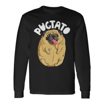 Pugtato Pug Potato Dog Lovers Costume Meme Long Sleeve T-Shirt | Mazezy