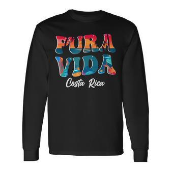 Pura Vida Costa Rica Souvenir Cool Central America Travel Long Sleeve T-Shirt - Seseable