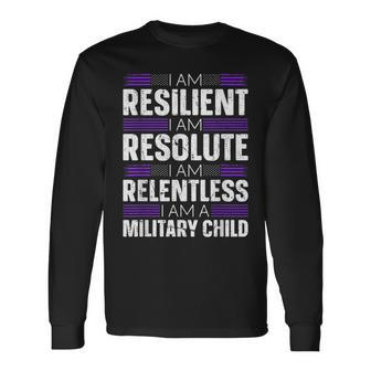 Purple Up I Am A Military Child Long Sleeve T-Shirt - Monsterry CA