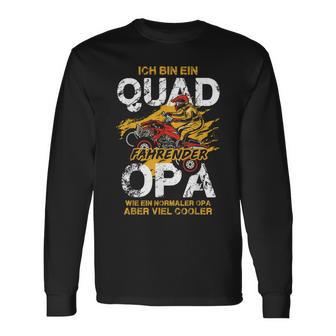 Quad Driving Grandpa Atv Opi Cool Grandad Quad Biker Langarmshirts - Geschenkecke