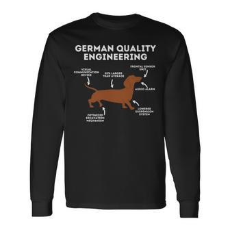 Quality German Engineering Dachshund Lover Wiener Dog Long Sleeve T-Shirt | Mazezy