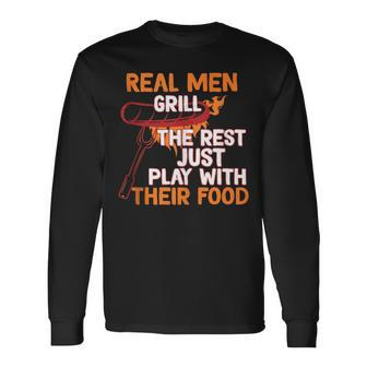 Quote Grill For Father's Day Grilling Summer Bbq Long Sleeve T-Shirt - Thegiftio UK