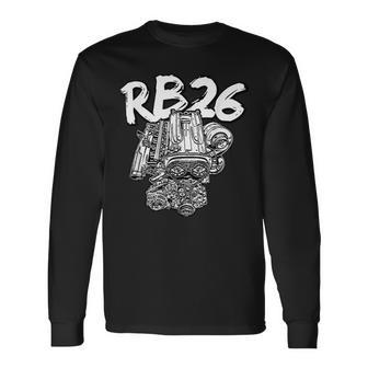 R33 Jdm Cars Motorsport Jdm R34 Rb26 Engine Rb26 Turbo Long Sleeve T-Shirt - Monsterry UK