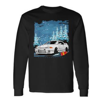 R33 Skyline Jdm Car WinterChristmas Theme Long Sleeve T-Shirt - Monsterry AU