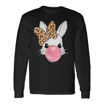 Rabbit Leopard Girls Long Sleeve T-Shirt | Mazezy