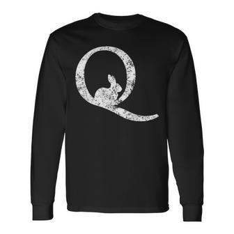 Rabbit Q Deep State Political Trump Patriotic Qanon Long Sleeve T-Shirt | Mazezy