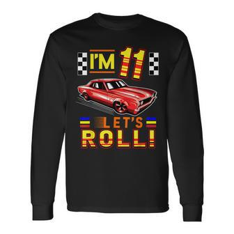 Race Car 11Th Birthday Toddler Boy Racing 11 Years Old Long Sleeve T-Shirt - Monsterry