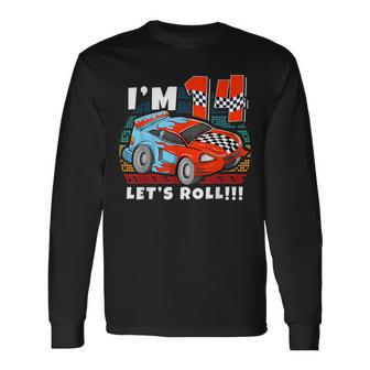 Race Car 14Th Birthday 14 Boy Toddler Racing Car Driver Long Sleeve T-Shirt - Monsterry AU